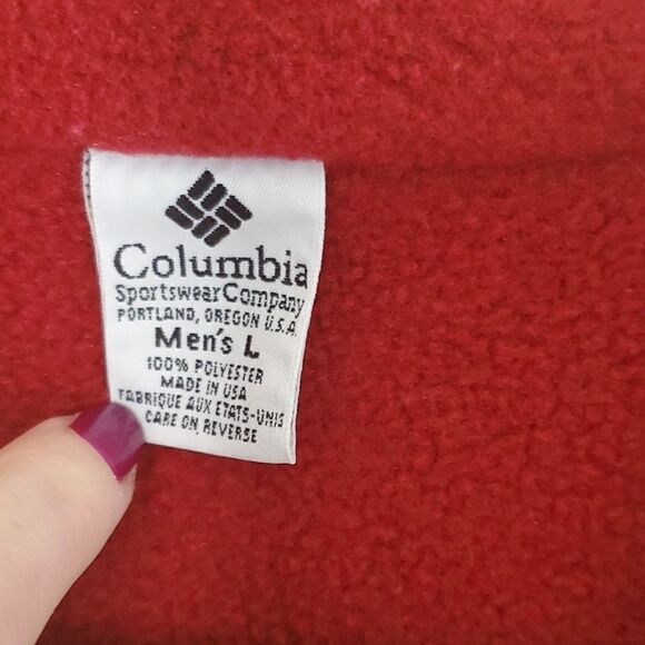 Columbia Vintage Red Fleece Pullover - Picture 2 of 7